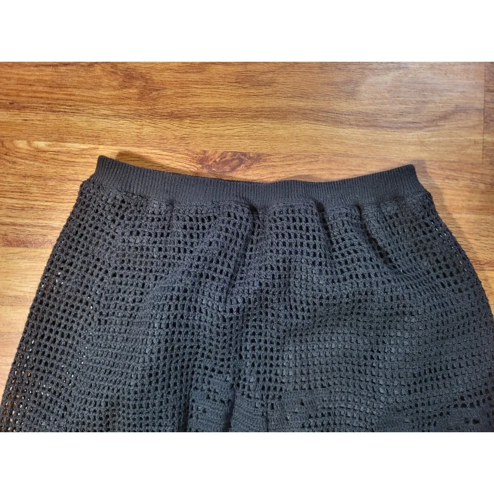 J Jill Size XS Black Crochet Maxi Skirt